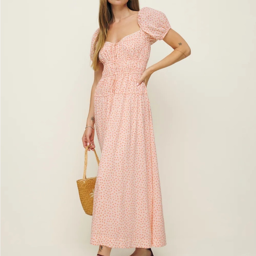 Reformation Pink Floral Maxi Dress